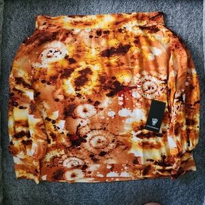 Coldesina Off The Shoulder Stevie top orange tie dye L #2